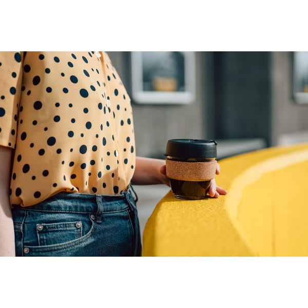 Tazza da viaggio nera/marrone 227 ml Brew Cork Black S – KeepCup-image-1