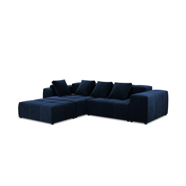 Divano angolare in velluto blu (variabile) Rome Velvet - Cosmopolitan Design-image-2