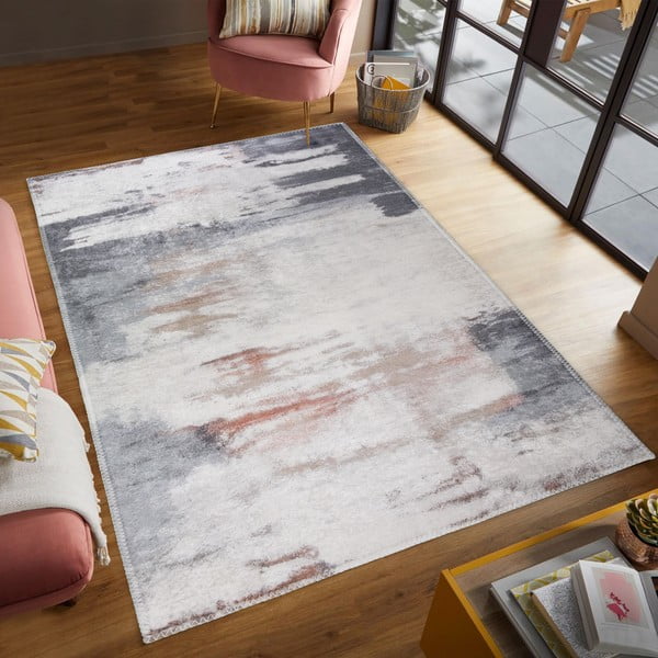 Tappeto grigio e avorio lavabile 160x230 cm Abstract Colors – Vitaus-image-1