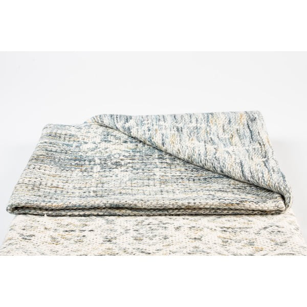 Plaid di cotone blu, 130 x 170 cm Liv - White Label-image-2
