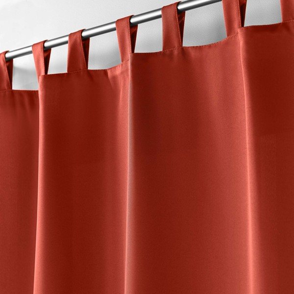 Tenda color mattone 140x260 cm Essentiel - douceur d'intérieur-image-1