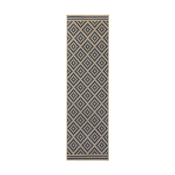 Tappeto da esterno blu/beige 66x230 cm Moretti - Flair Rugs