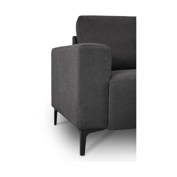 Divano angolare color antracite (con penisola a destra/con chaise lounge) con rivestimento in ciniglia Fabian – Scandic-image-4