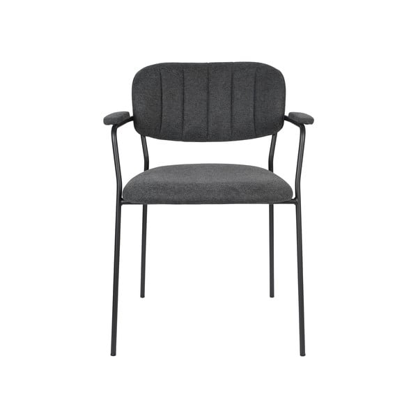 Sedie da pranzo antracite in set da 2 Jolien - White Label-image-2