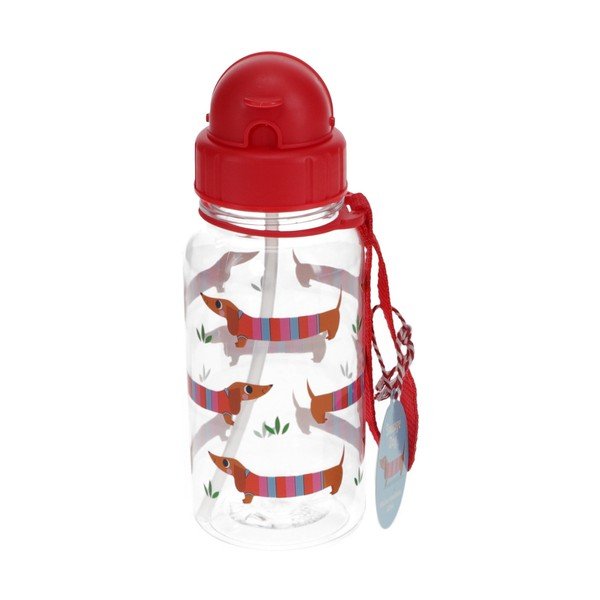 Bottiglia per bambini rossa in tritolo 500 ml Sausage Dog – Rex London