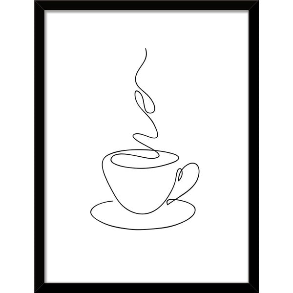 Poster in cornice 30x40 cm Linear Coffee - Styler
