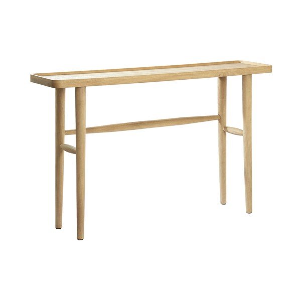 Tavolo consolle di colore naturale in mango massiccio 30x120 cm Qiano – Light & Living