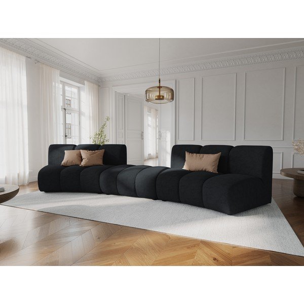 Divano nero 367 cm Lupine - Micadoni Home-image-1