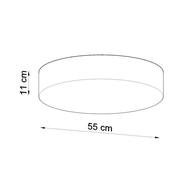 Plafoniera argentata ø 55 cm Atis – Sollux-image-3