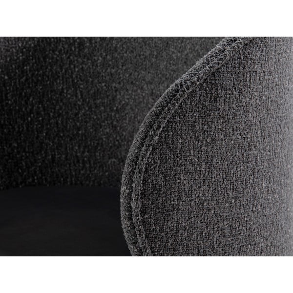 Poltrona grigio scuro con rivestimento in velluto Inez – Micadoni -image-1