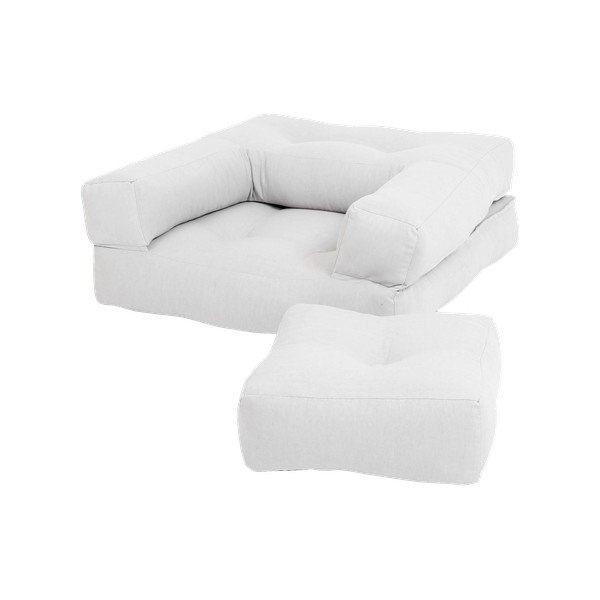 Poltrona pieghevole per bambini con sgabello Grigio Mini Cube - Karup Design