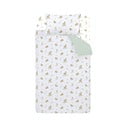 Set copripiumino e federa da bambini bianco e verde in cotone per letto singolo 135x200 cm Mini Moo Cow – Bianca