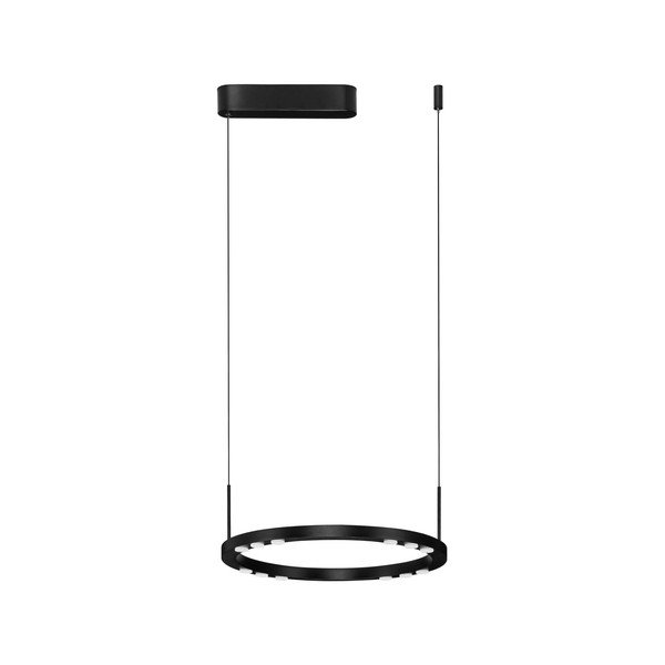 Lampadario LED nero opaco in alluminio con intensità regolabile ø 40 cm Lunette – Nova Luce
