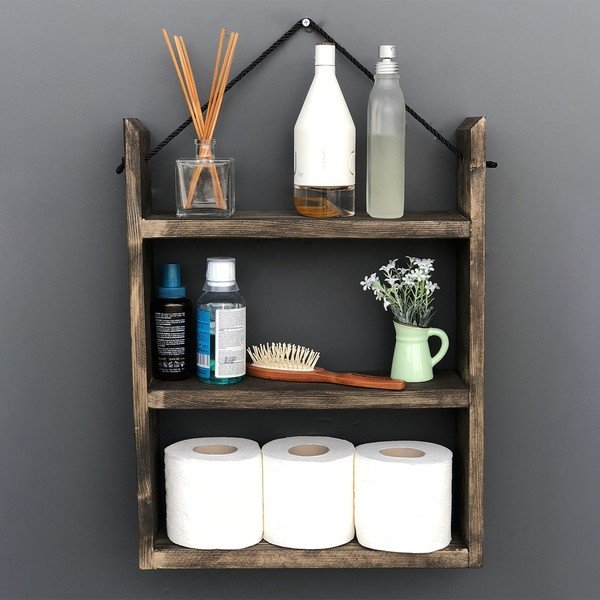 Mensola da parete in legno , 35 x 48 x 10 cm House - Evila Originals-image-3