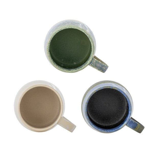 Tazze in set blu e beige in gres 3 pz 460 ml Cloe – Bloomingville-image-3