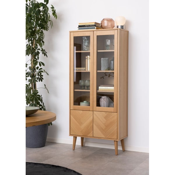 Vetrina in rovere 80x178 cm Nagano - Actona-image-1