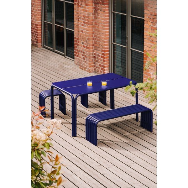 Sedia da esterno blu in metallo Nokk – noo.ma-image-3