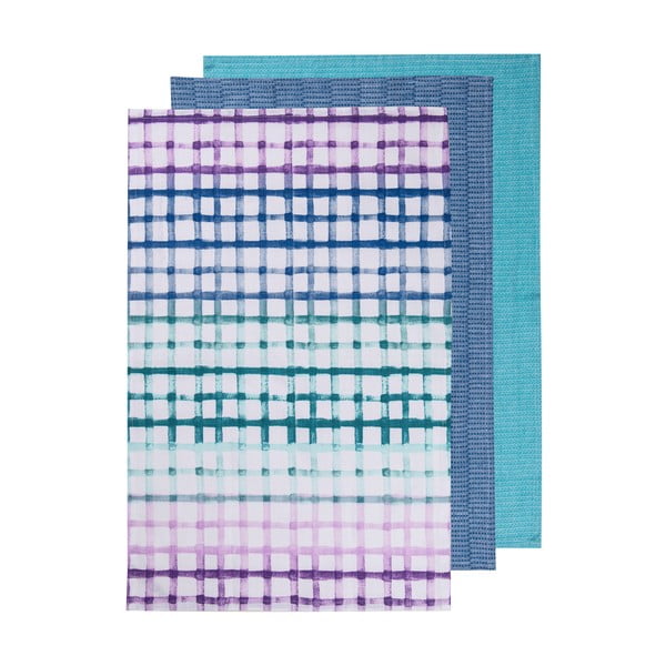 Asciugamani in cotone in set da 3 45x70 cm Trinny Lavender - Ladelle