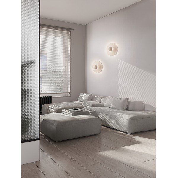 Lampada da parete LED bianca in alluminio Edem – Nova Luce-image-1