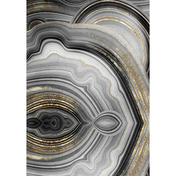 Set di tappetini per il bagno grigi/dorati 2 pz 60x100 cm CT – Foutastic-image-2