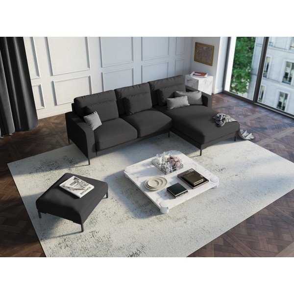 Divano angolare grigio scuro, angolo destro Seine - Interieurs 86-image-1