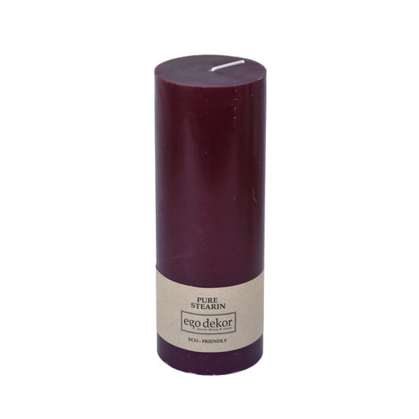 Candela Friendly rosso vino, durata di combustione 60 h Eco - Eco candles by Ego dekor