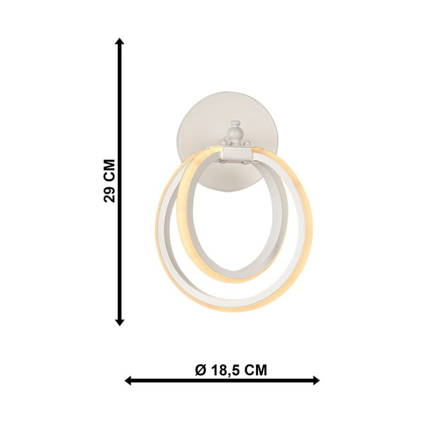 Lampada da parete LED bianca in metallo Sezen – Squid Lighting-image-4
