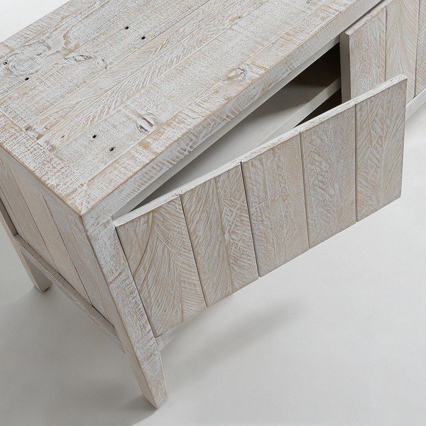 Tavolo TV bianco Woody - Kave Home-image-1