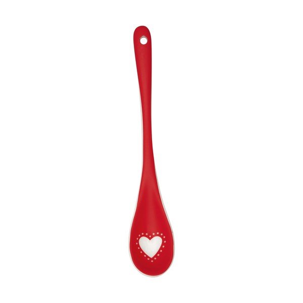 Cucchiaio in gres rosso con motivo a cuore Penny - Green Gate