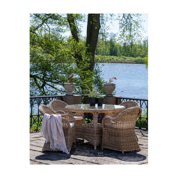 Set di sedie da giardino in rattan di colore naturale 2 pz Larisa - House Nordic-image-2