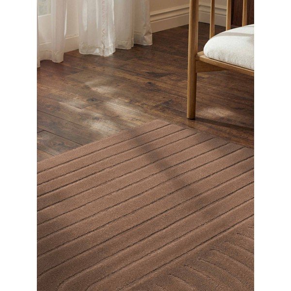 Tappeto beige in lana tessuto a mano 120x180 cm Arcura – Vikosa-image-2