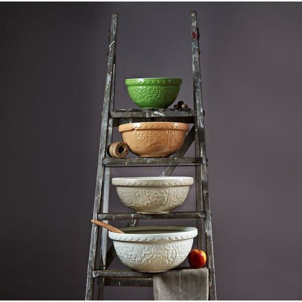 Ciotoline in set bianche/beige in gres 4 pz 200 ml Original Cane – Mason Cash-image-3