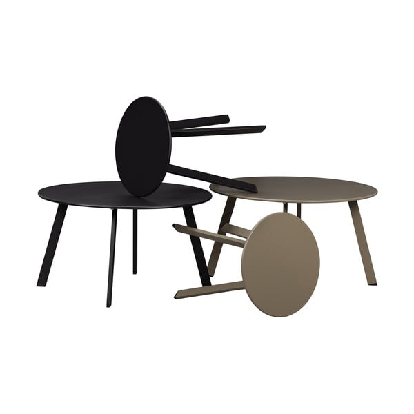 Tavolo da giardino nero, ø 40 cm Fer - WOOOD-image-3