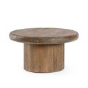 Tavolino da salotto rotondo colore naturale scuro in mango massiccio ø 75 cm Lopez – Bizzotto