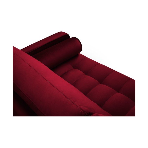 Divano in velluto rosso , 219 cm Santo - Milo Casa-image-4
