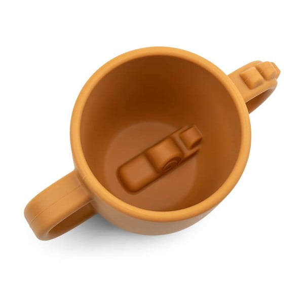 Tazza per bambini in silicone giallo 0,17 l Croco - Done by Deer-image-3