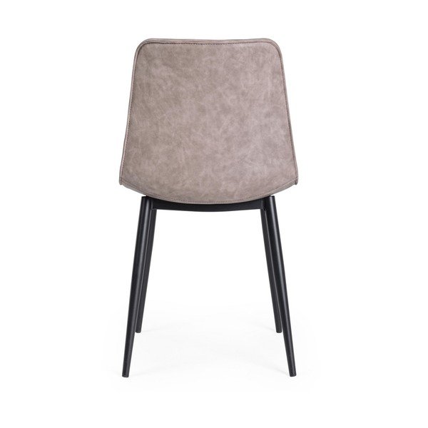 Sedia da pranzo beige in imbottito Kyra – Bizzotto-image-4