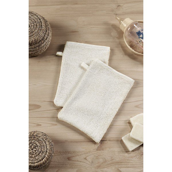 Asciugamano crema con cappuccio 3 pezzi Mila - Mila Home-image-4