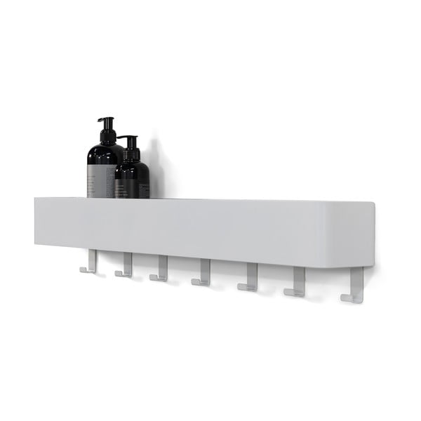 Mensola da bagno da parete bianca in acciaio Multi – Spinder Design-image-2