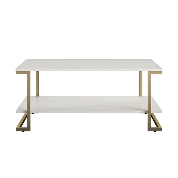 Tavolino in bianco e oro , 106 x 45 cm Camila - CosmoLiving by Cosmopolitan