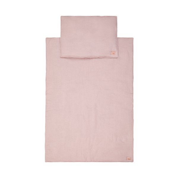 Set per culla in mussola rosa Baby Pink - Moi Mili