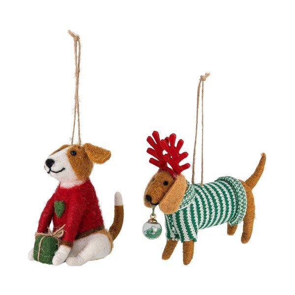 Decorazioni per albero di natale in set in tessuto 2 pz 12 cm Monty – Bloomingville