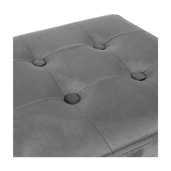 Sgabello in velluto grigio - Compactor-image-1