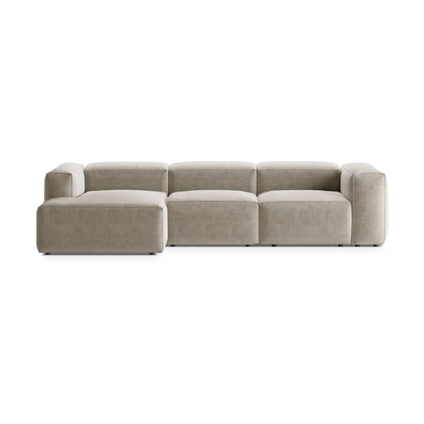 Divano angolare beige (con penisola a sinistra/con chaise lounge) Bergamo – Cosmopolitan Design