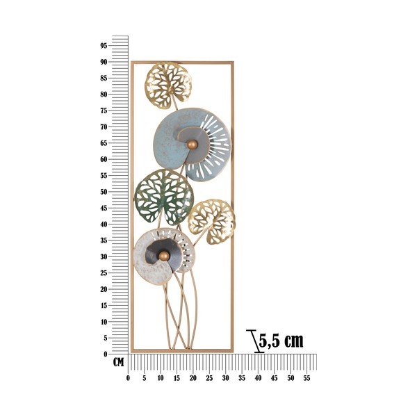 Decorazione da parete in metallo Gloth, 31,2 x 90 cm - Mauro Ferretti-image-2