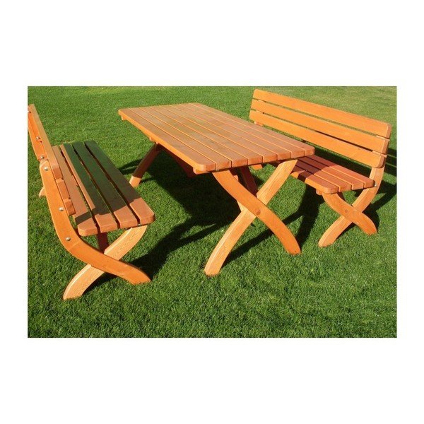 Panchina da giardino in legno marrone Strong - Rojaplast-image-4