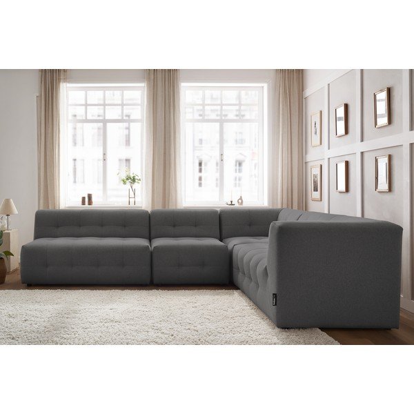 Divano angolare grigio scuro (angolo destro) Kleber - Bobochic Paris-image-1