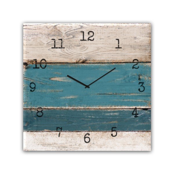 Orologio da parete Glassclock , 30 x 30 cm Blue Wood - Styler
