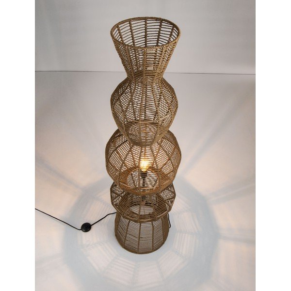 Lampada da terra di colore naturale con rivestimento in corda (altezza totale 136 cm) Breena – Nova Luce-image-1