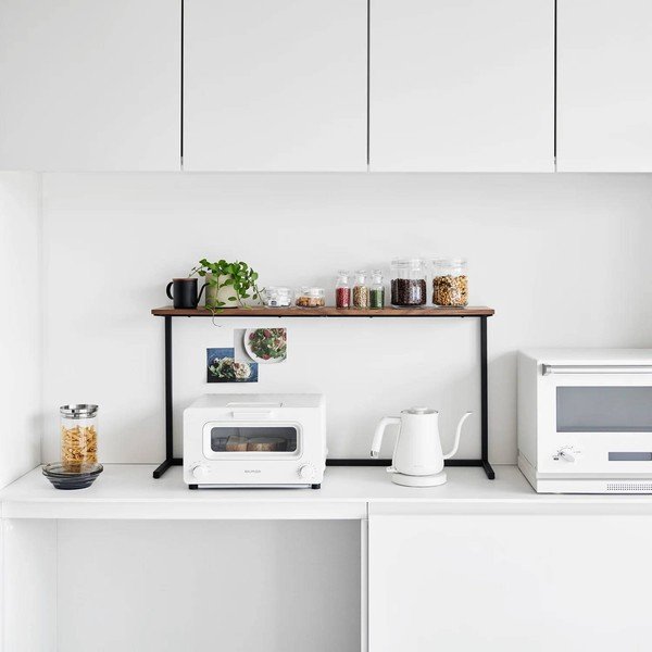 Ripiano aggiuntivo bianco/di colore naturale in legno 28,5x8,5 cm Tower – YAMAZAKI-image-2